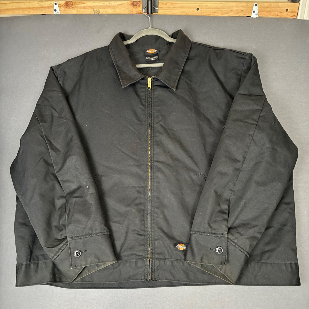 Dickie's Mens Black Insulated Eisenhower Work Bomber Jacket Size 4XL